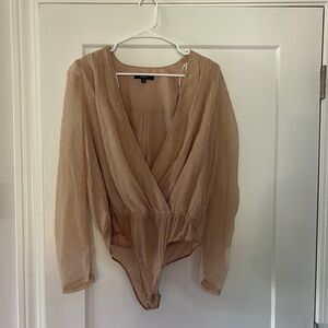 Lulu’s Tan Bodysuit, medium